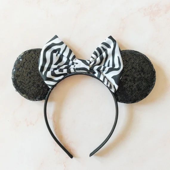 Zebra Minnie Ears Minnie Mouse Ears Animal Print Minnie | Etsy | Etsy (US)