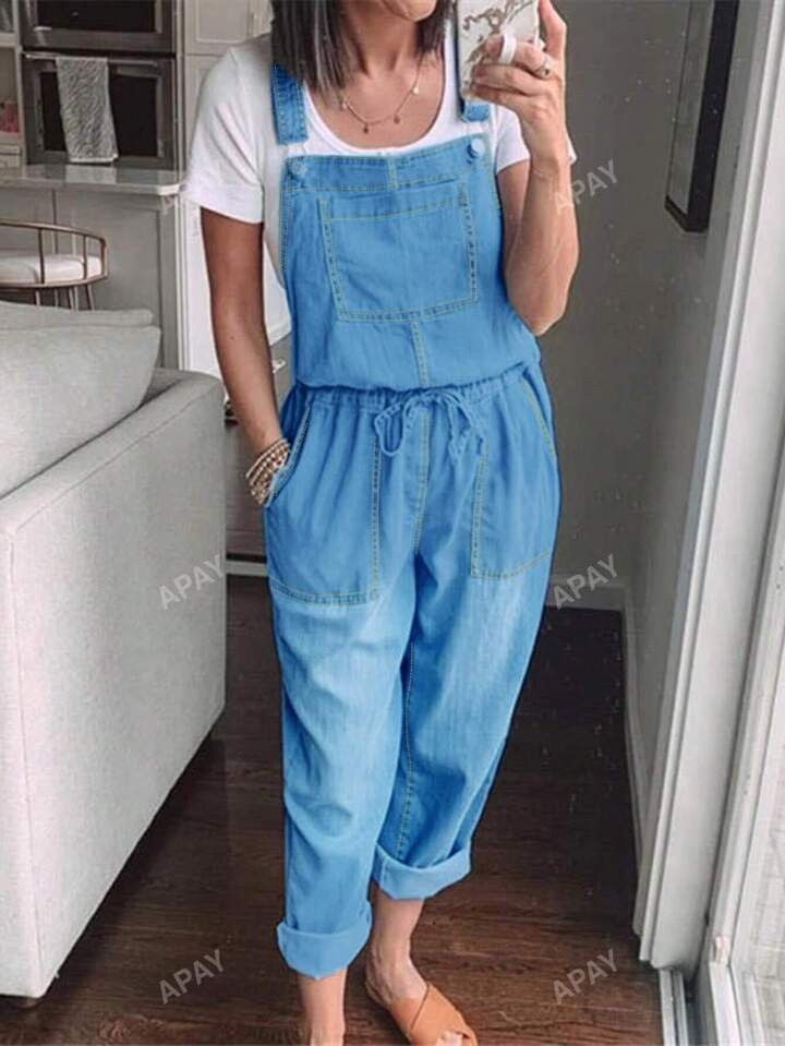 Pocket Strap Ladies Overalls | SHEIN