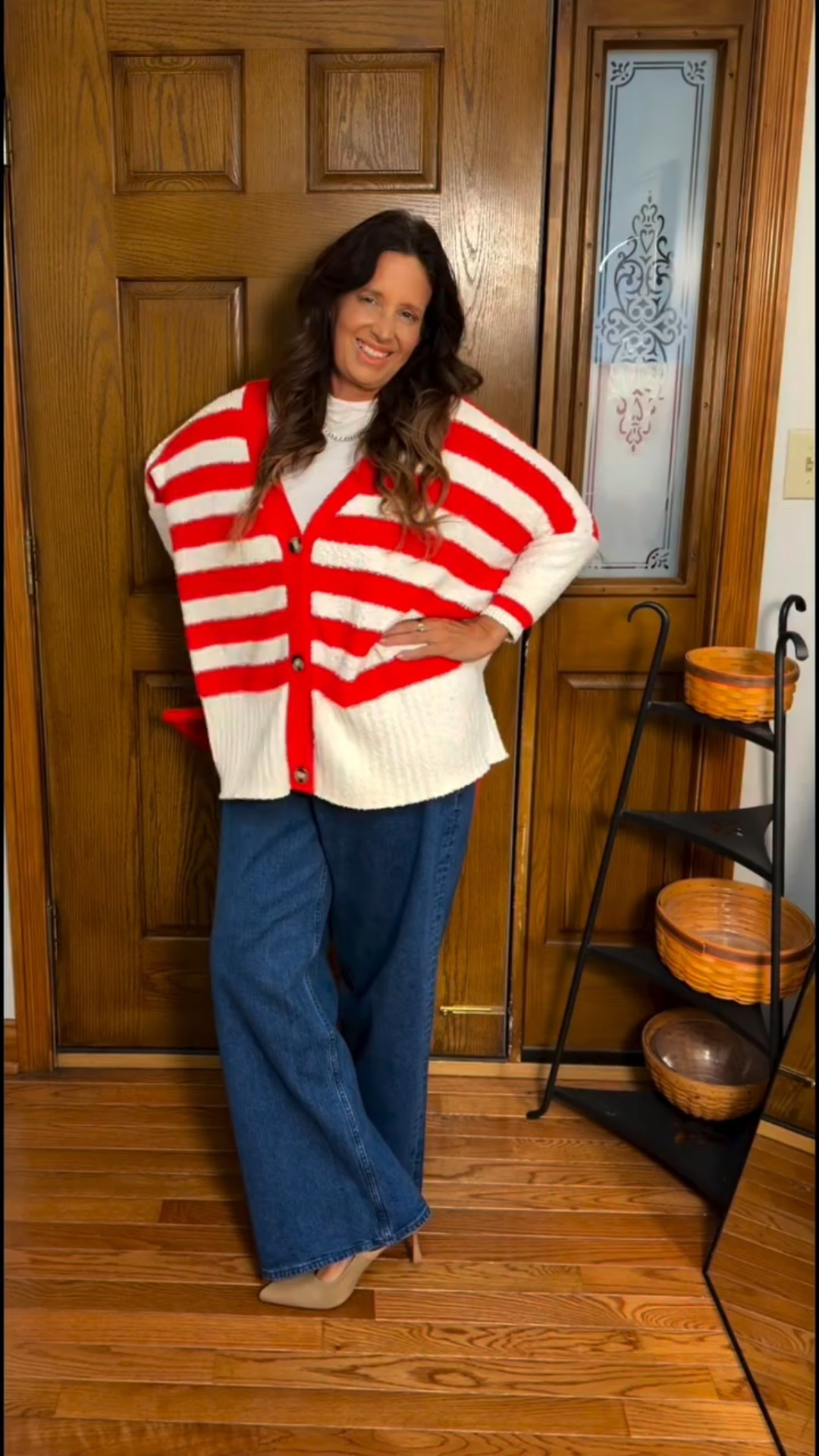 Did someone say Valentine’s Day outfits? Someone say Hoosiers! Goo Big Red……Look at these heels. I am wearing them with  jeans or you can pair them with dress pants….Along with a really cute candy stripe sweater, with a thin wool top underneath. Here’s a great outfit to wear for Valentine’s Day or many other days. You can mix and match these pieces many different ways. Go Hoosiers! 
 

comment shop for a link message me. Welcome!! I’m a wife, mom, sharing wearable, colorful, and confidence-boosting fashion for women 40+. and everyone else. Fashion in style doesn’t have a size or an age to it feel confident in what you wear. You’ll find OOTDs, Be blessed 💕

@cosyisland_official @sgivl.official @c202.official @threebirdnest @melindamaria_jewelry