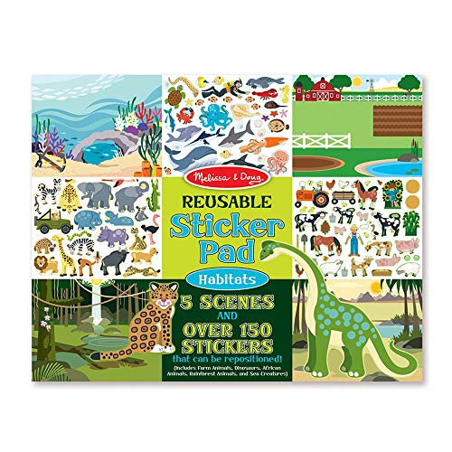 Melissa & Doug Reusable Sticker Pad: Habitats - 150+ Reusable Stickers 7 Ounces | Amazon (US)