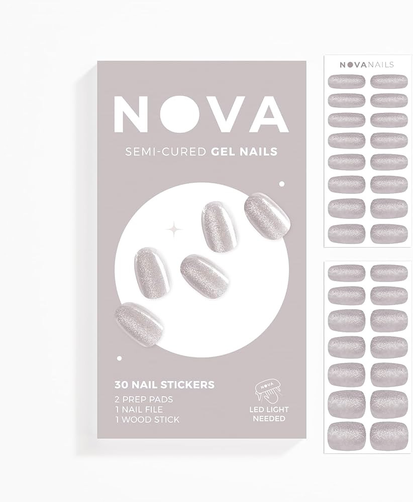 Semi Cured Gel Nail Strips (Chinchilla) | Amazon (US)