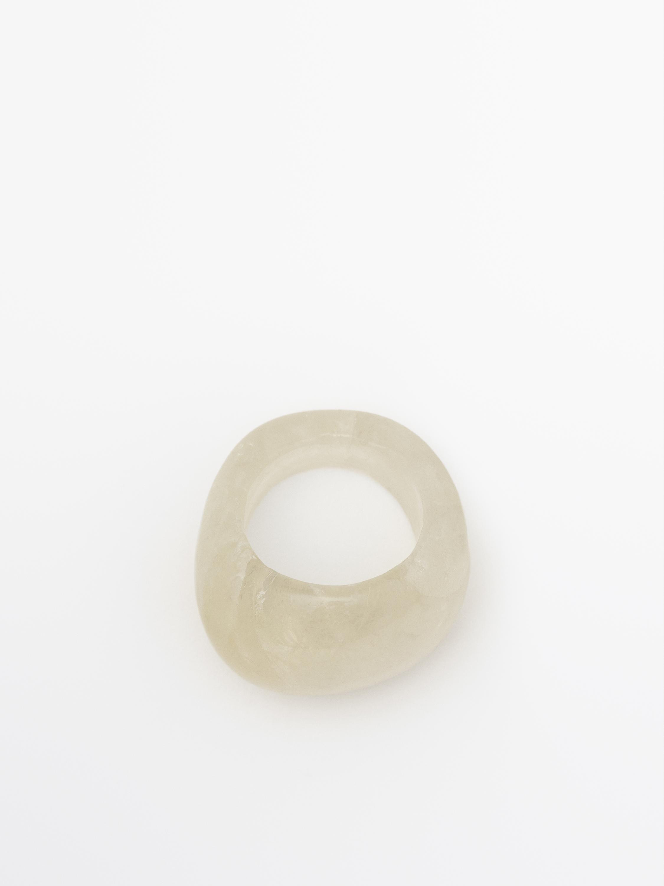 Ring with natural stone | Massimo Dutti UK