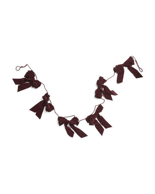 Velvet Bow Garland | TJ Maxx