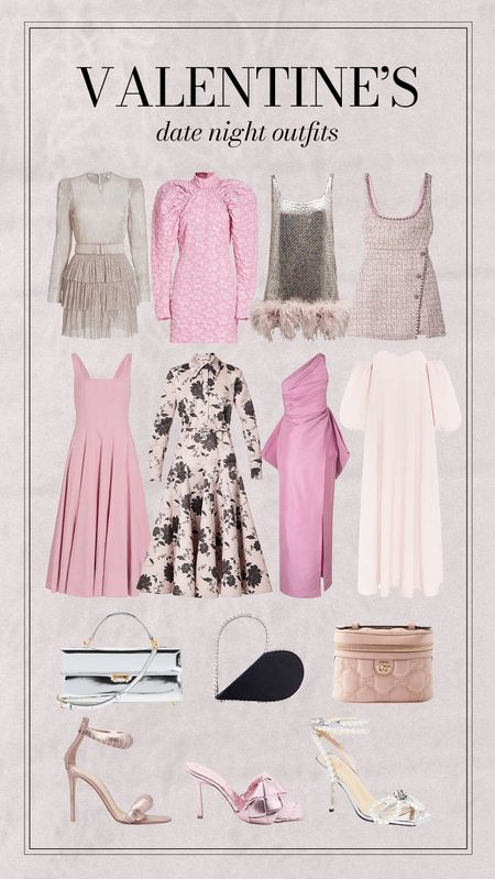 Valentine’s Day date night outfits! Pretty pink dresses and fun accessories for a fun dinner out. Some of these dresses would be super cute as a wedding guest too!

#LTKstyletip #LTKwedding #LTKshoecrush