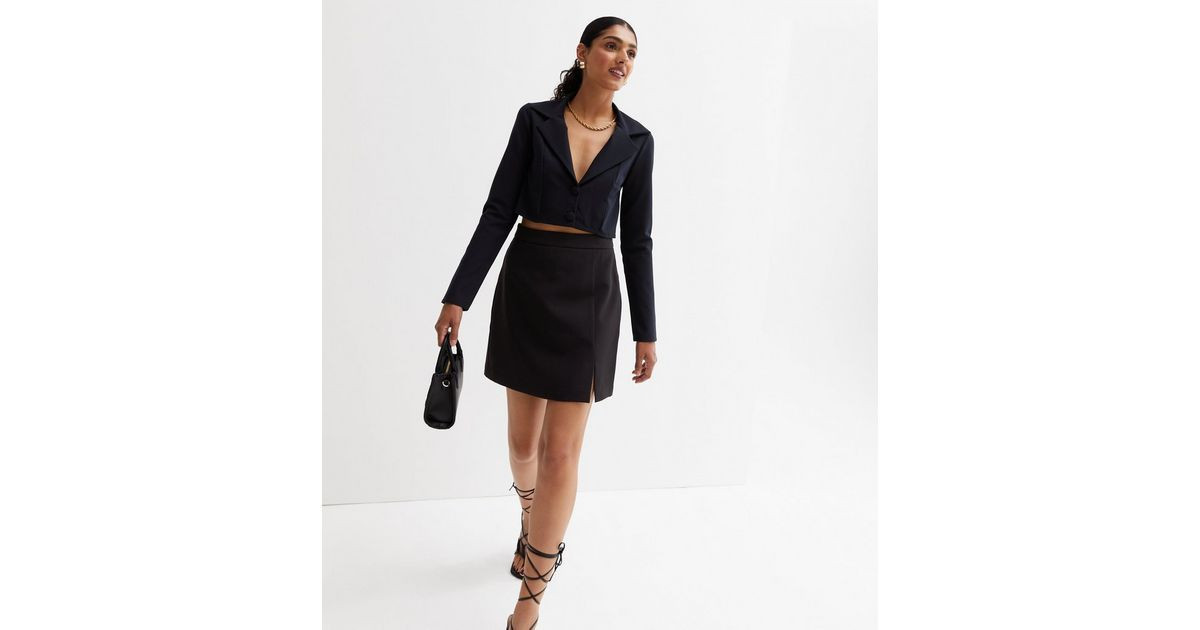 Black Split Front Mini Skirt
						
						Add to Saved Items
						Remove from Saved Items | New Look (UK)
