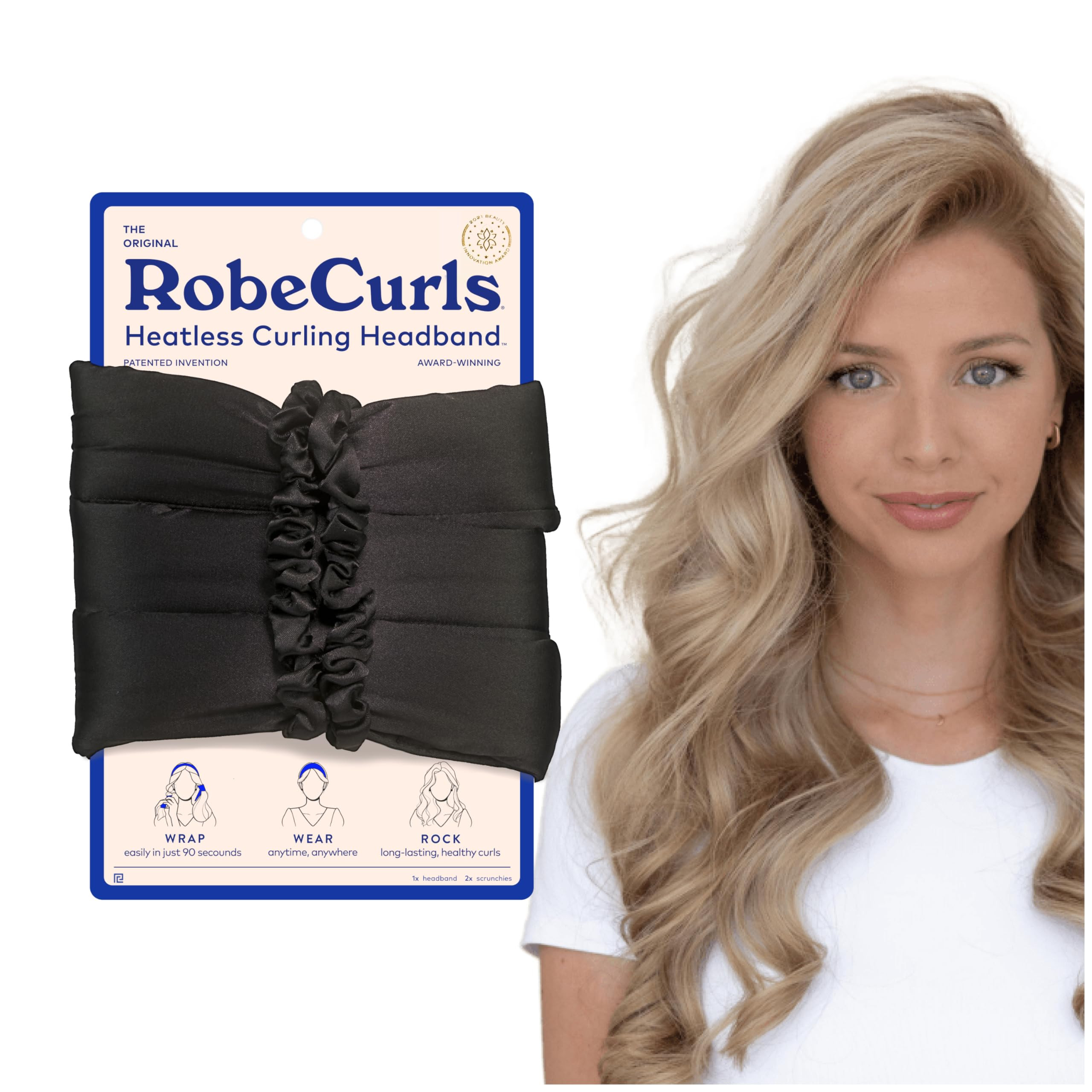 RobeCurls Heatless Hair Curler Set - Satin Heatless Curling Set Headband for Natural, No-Heat Cur... | Amazon (US)