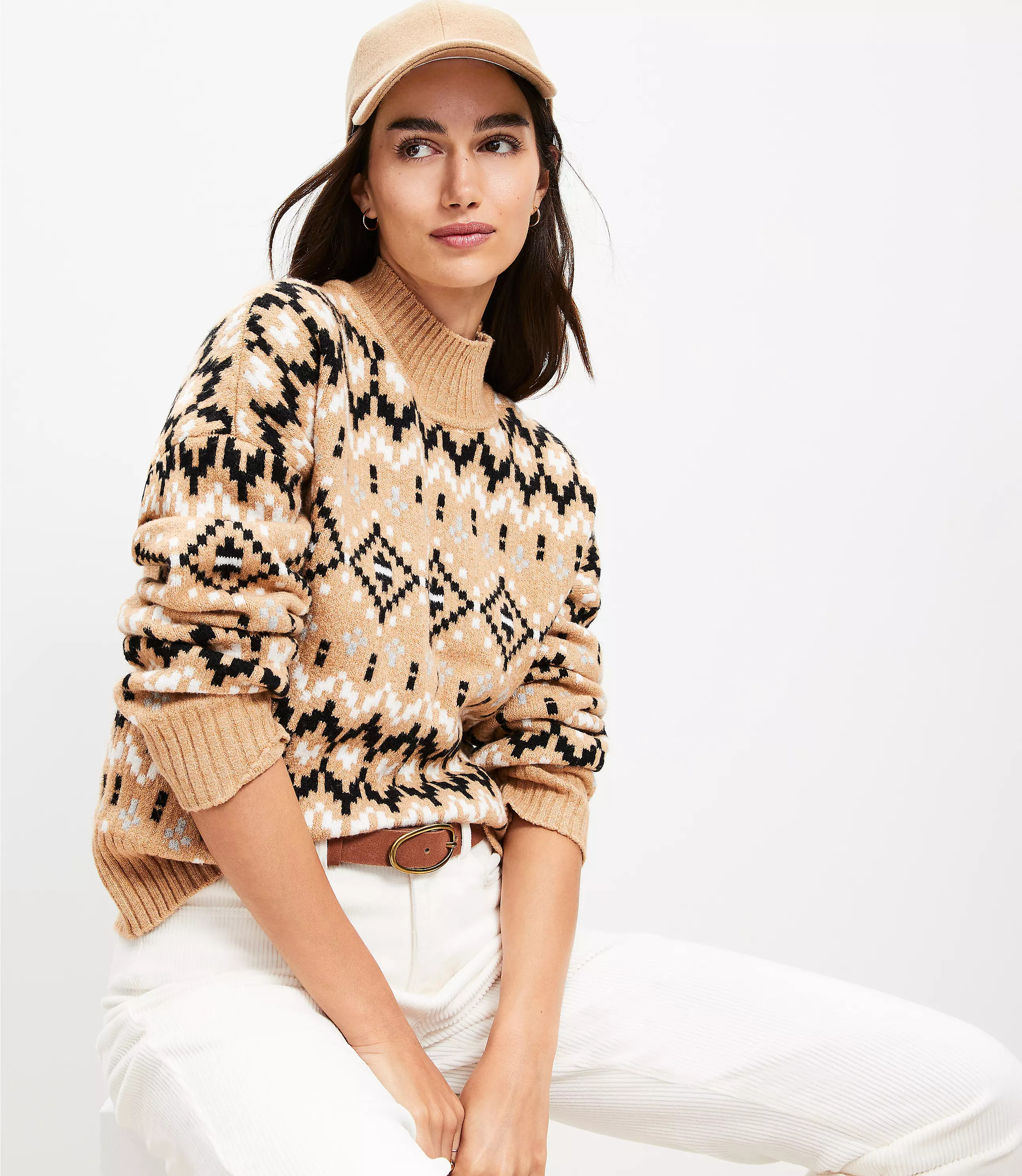 Fair Isle Modern Turtleneck Sweater | LOFT