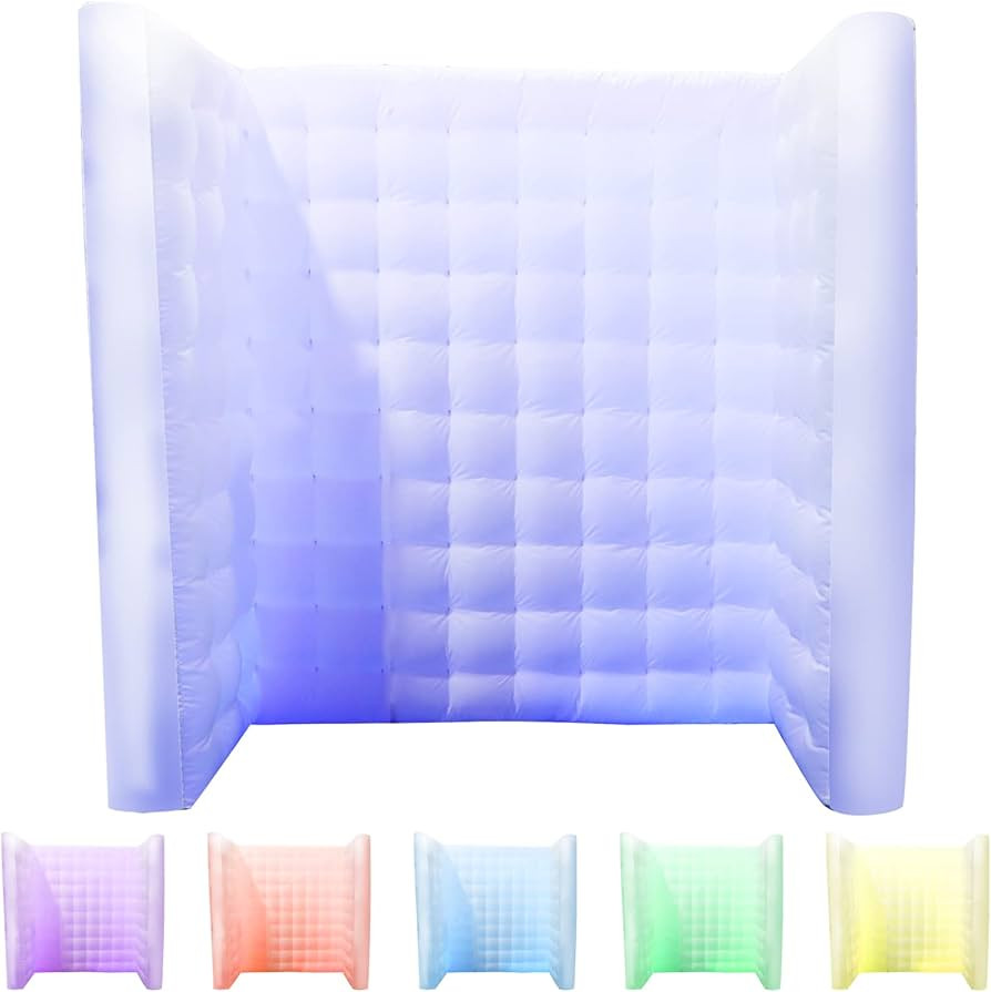 Staelea Portable Inflatable Photo Booth Wall (White,7.9 x 3.15 x 7.9ft,) Inflatable LED Photo Boo... | Amazon (US)