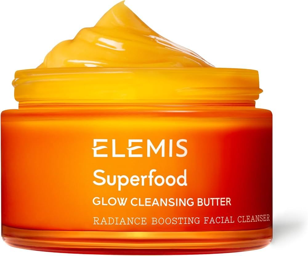 ELEMIS Superfood AHA Glow Cleansing Butter, Daily Facial Cleanser/Mask Removes Makeup, Cleanses &... | Amazon (US)