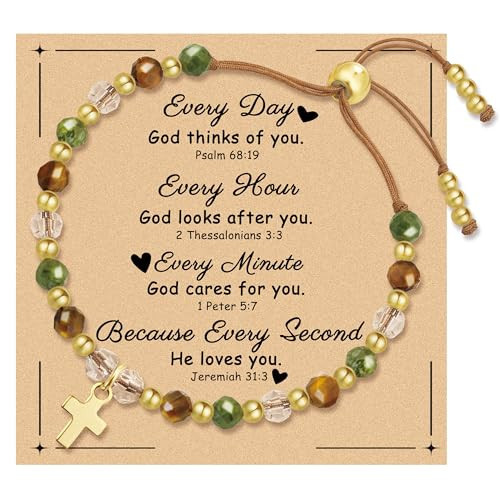 Sereney Christian Cross Bracelet Gifts for Women, Stocking Stuffers Best Friend Friendship Bracelet Inspirational Prayer Faith Get Well Bracelets as Catholic Religious Gifts Bff Bestie Christmas Gifts | Amazon (US)