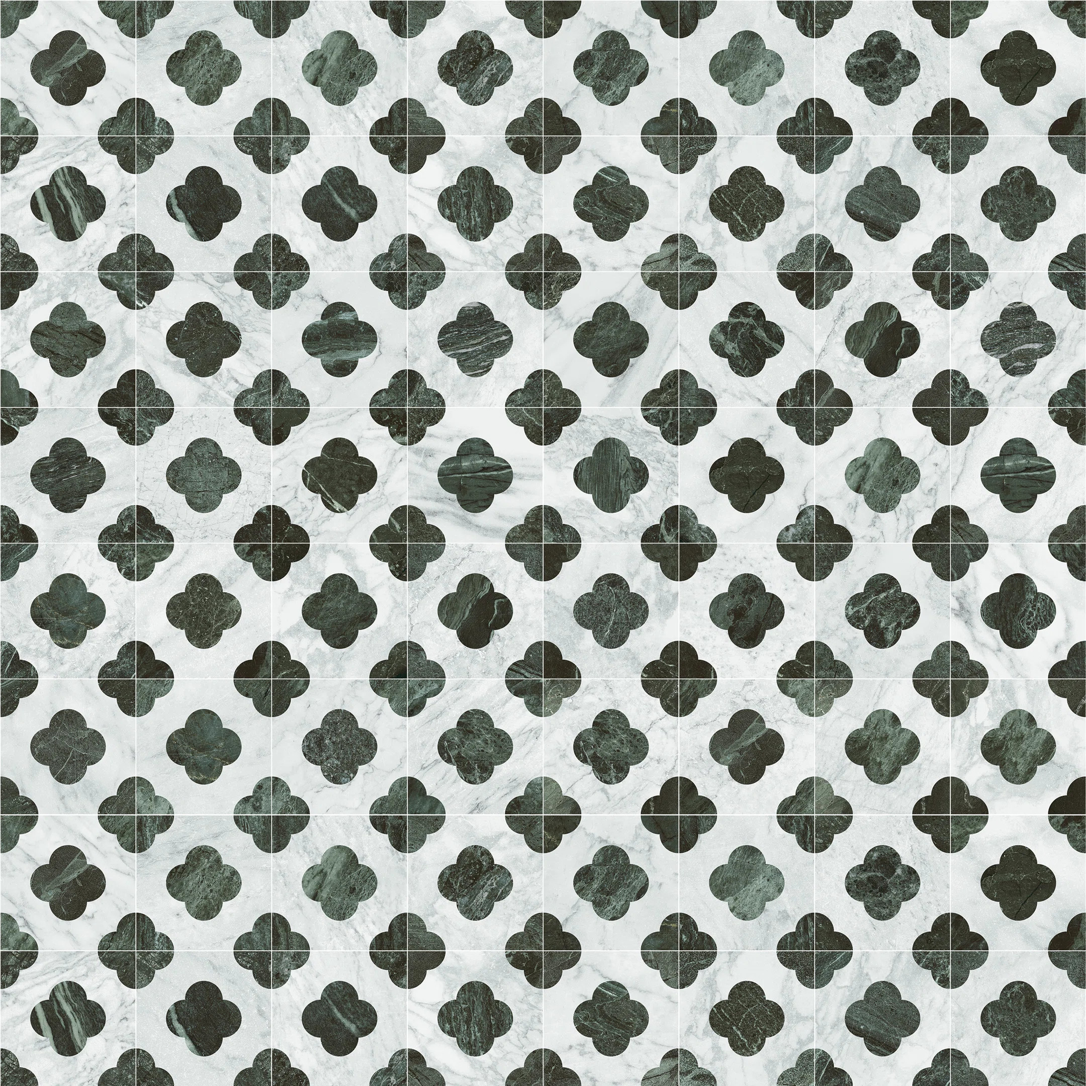 Dandy Pin 8" x 8" Italian Marble Look Encaustic Tiles | Wayfair North America