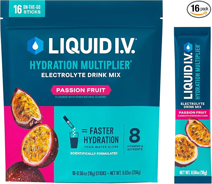 Liquid I.V.® Hydration Multiplier - Passion Fruit | Electrolyte Powder Drink Mix | 1 Pack (16 Se... | Amazon (US)