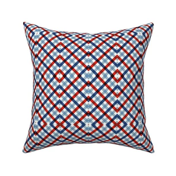 Patriotic Stripes Independence Throw Pillow Cover w Optional Insert by Roostery - Walmart.com | Walmart (US)