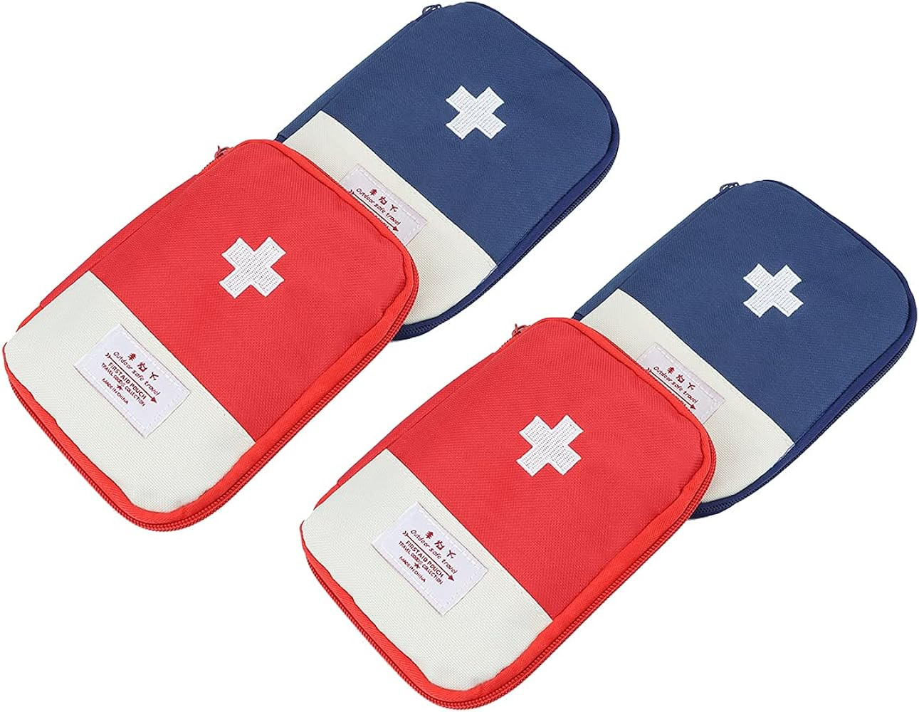 4 Pack 7 x 5 Travel Mini First Aid Pouch, Portable Outdoor First Aid Medical Bag Multi-function E... | Amazon (US)