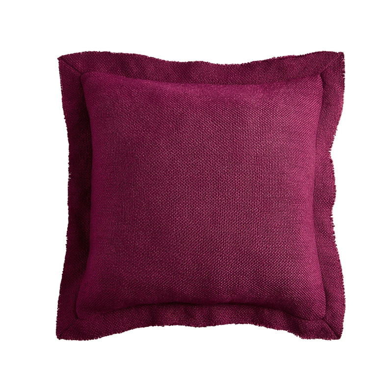 Better Homes & Gardens 20" x 20" Luscious Merlot Bi-Flange Polyester Decorative Pillow | Walmart (US)