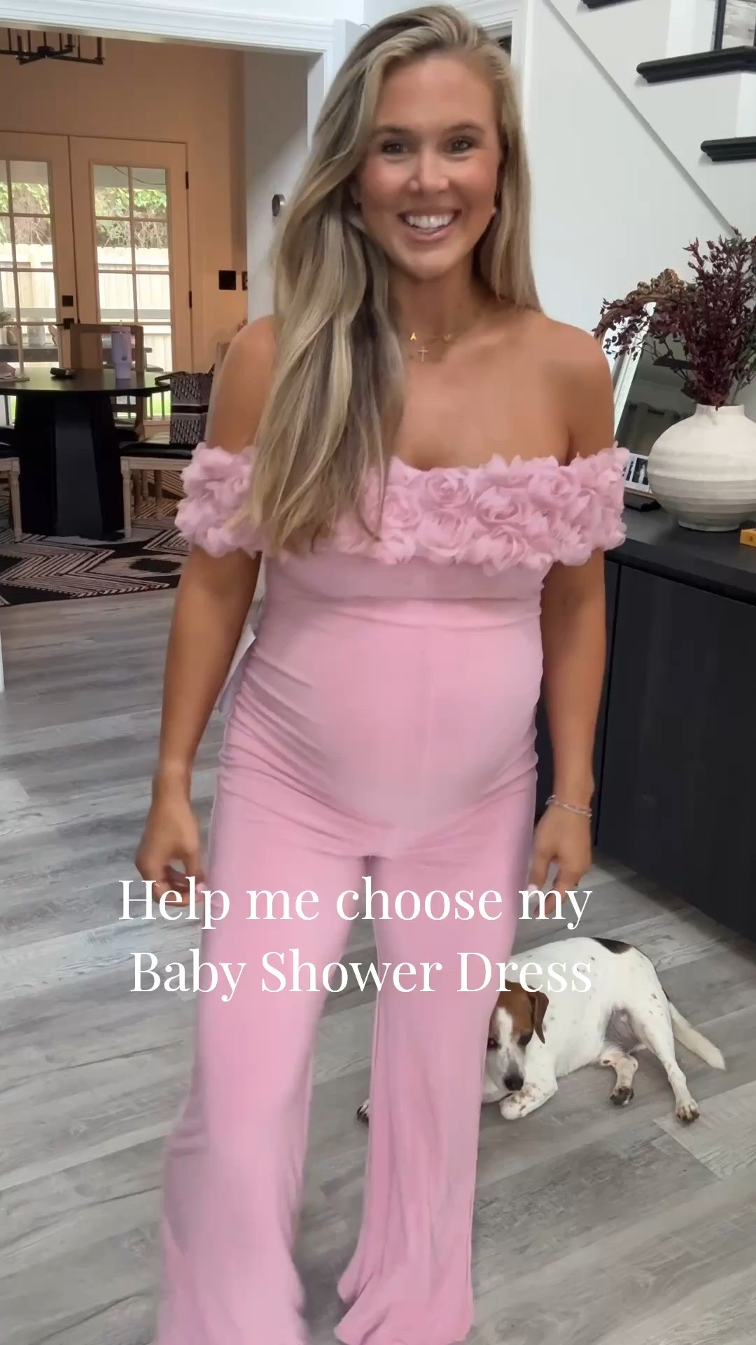 Tried to find the tulle dress but it’s from a boutique! If I find it I’ll add to post! Linking everything here wearing size 6 in jumpsuits and medium in the rose dress!

#LTKBaby #LTKBump #LTKWedding