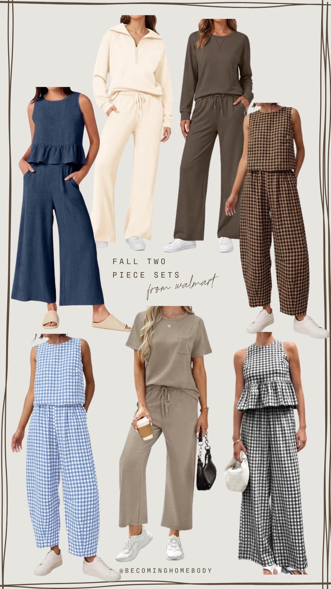 Two piece sets for fall from Walmart! 🤍 I absolutely love these patterns — plus a set is so easy to throw on and look cute! 🙌🏻

#LTKootd #LTKgrwm