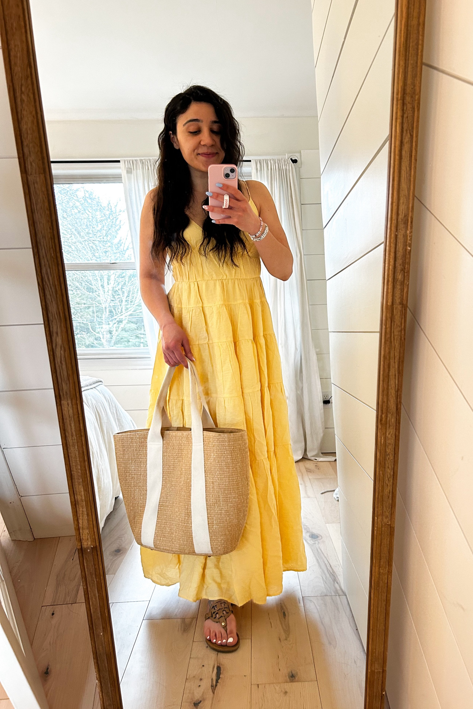 Loving yellow for Spring this year 💛🌼 Dress is from Abercrombie and on sale ☺️ Bag is an Amazon find! Perfect outfit for vacation ✈️ 

#LTKstyletip #LTKSeasonal #LTKfindsunder100