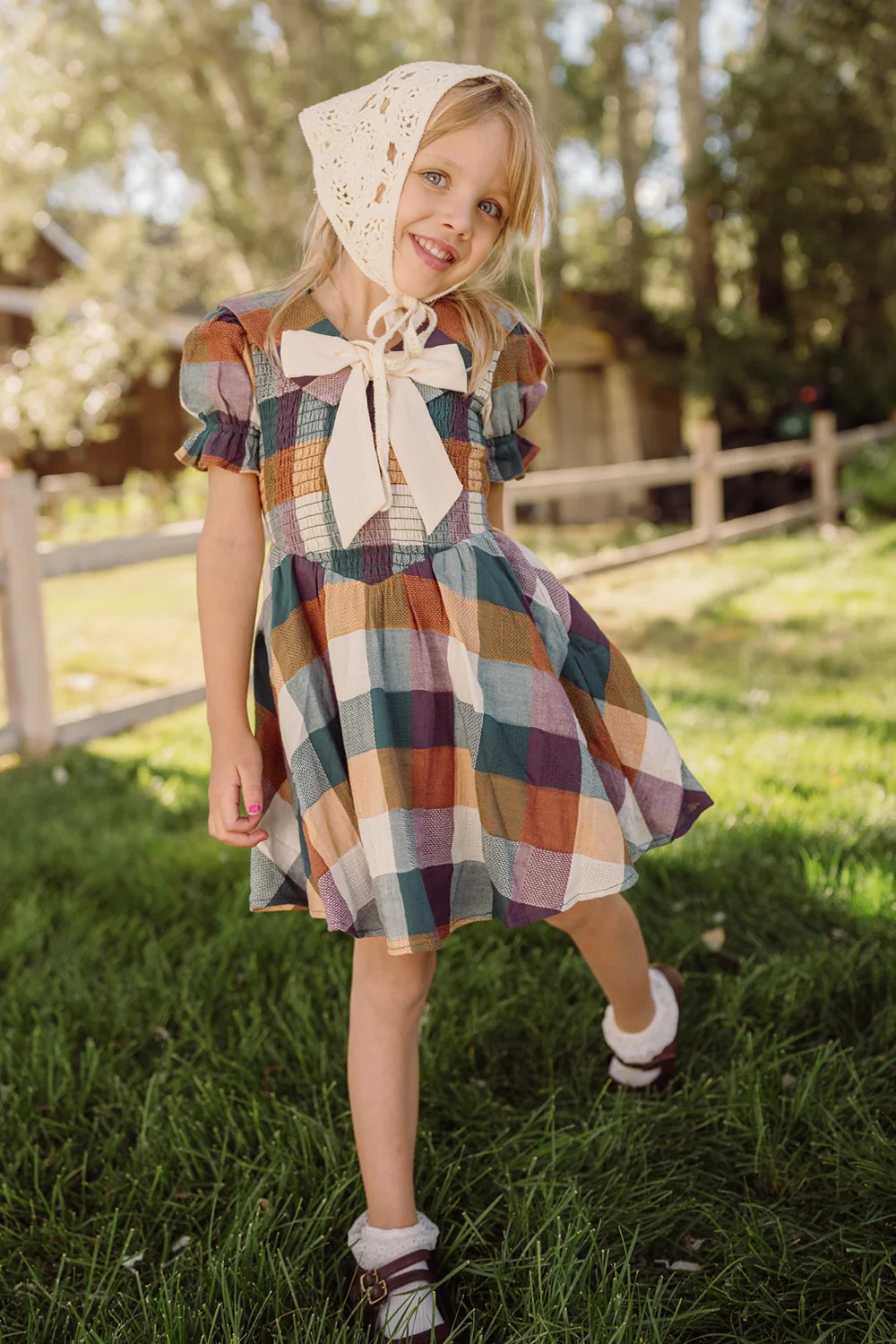 Mini Alice Dress in Maize Gingham 2T | Ivy City Co