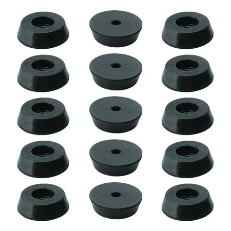 Unique Bargains 15 Pieces Black Rubber Furniture Desk Foot Pads 18mm Dia | Walmart (US)