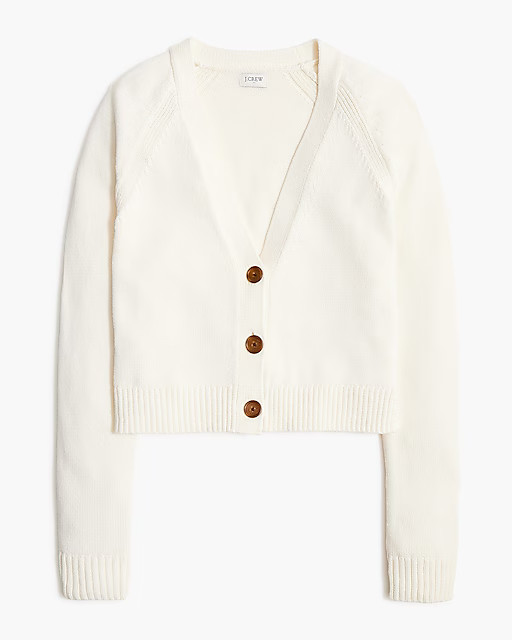 Cotton-blend V-neck cardigan sweater | J.Crew Factory