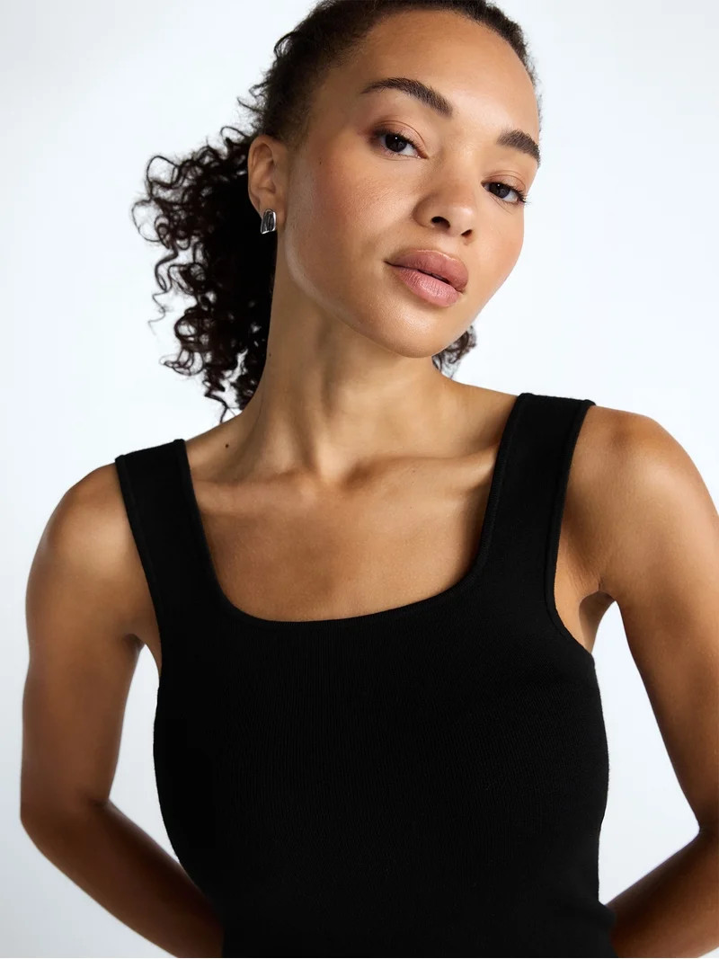 Scoop Women's Square Neck Sweater Tank Top, Sizes XS-XXL | Walmart (US)