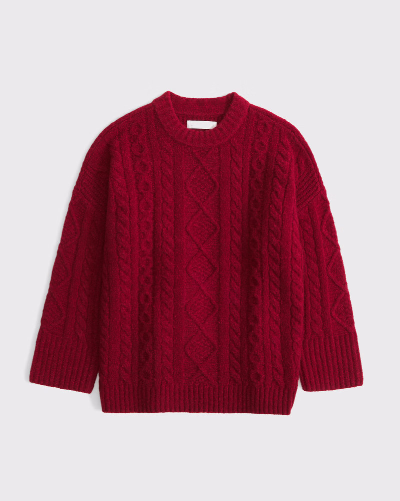 Women's Relaxed Lounge Fairisle Crew Sweater | Women's Tops | Abercrombie.com | Abercrombie & Fitch (US)