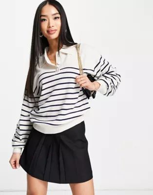 & Other Stories wool stripe jumper in navy and white | ASOS | ASOS (Global)