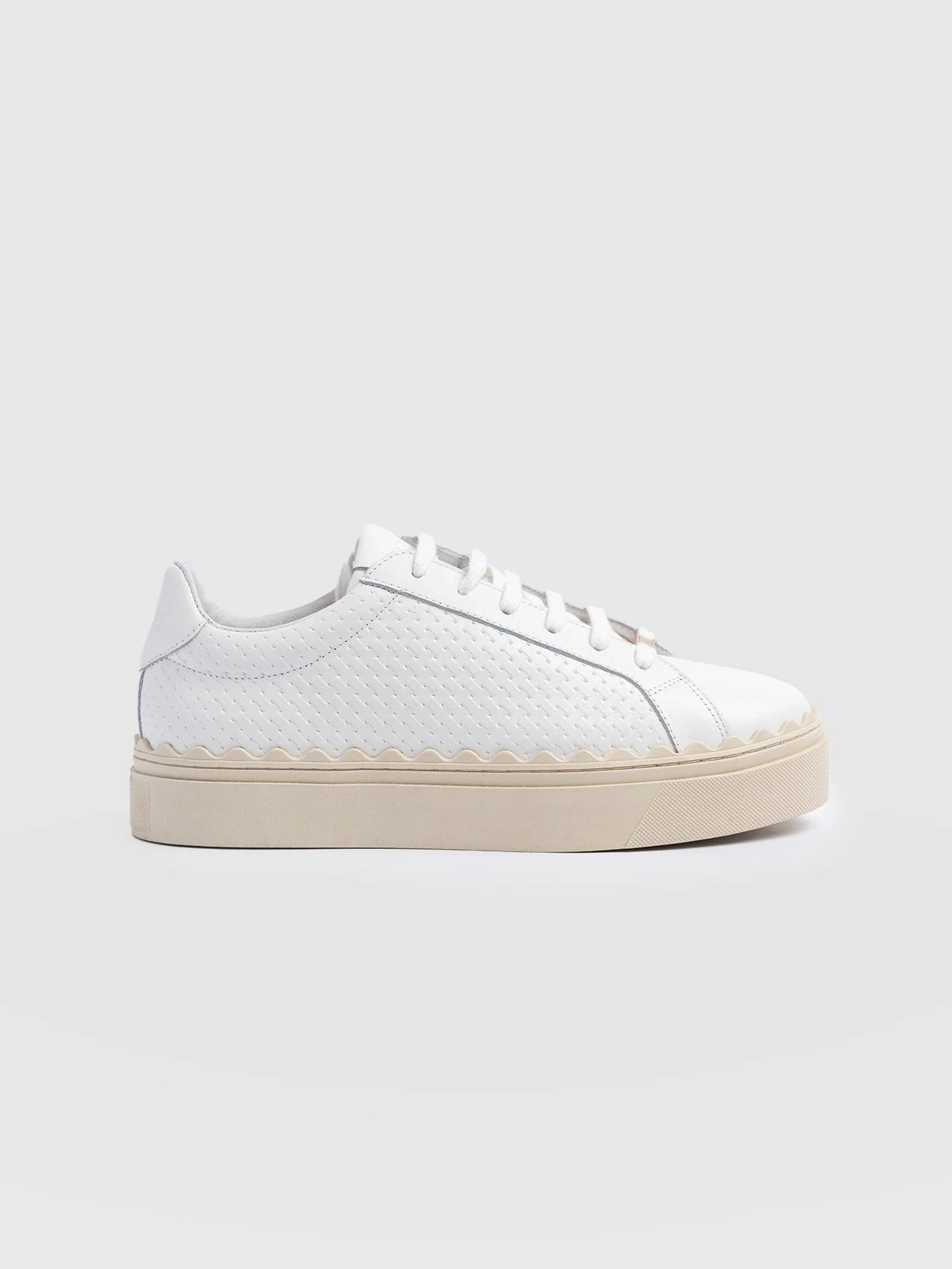 Brook Scallop Sneaker - White | Saint + Sofia