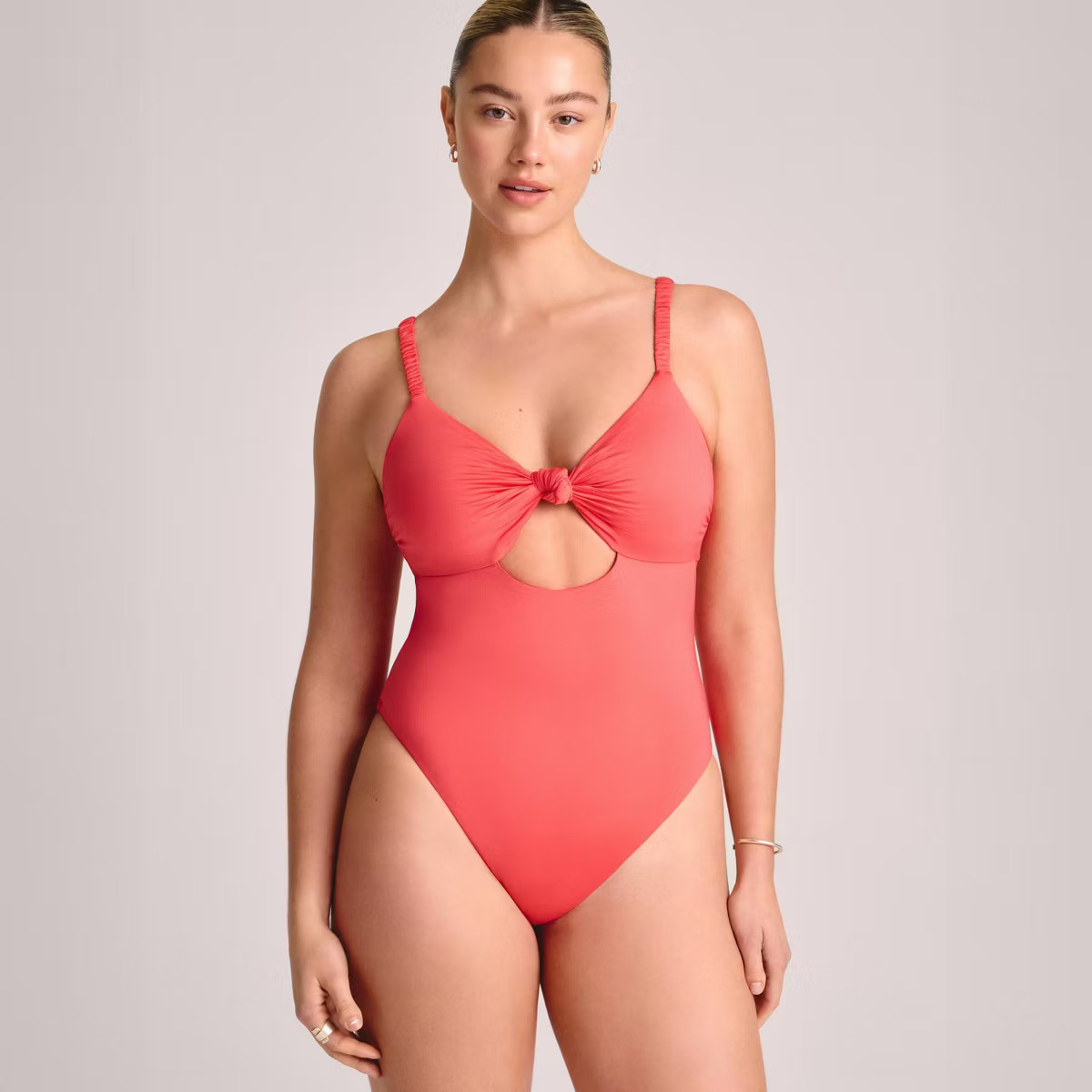 Vitamin A Women's Knot Front Keyhole Full Coverage One Piece Swimsuit | Target