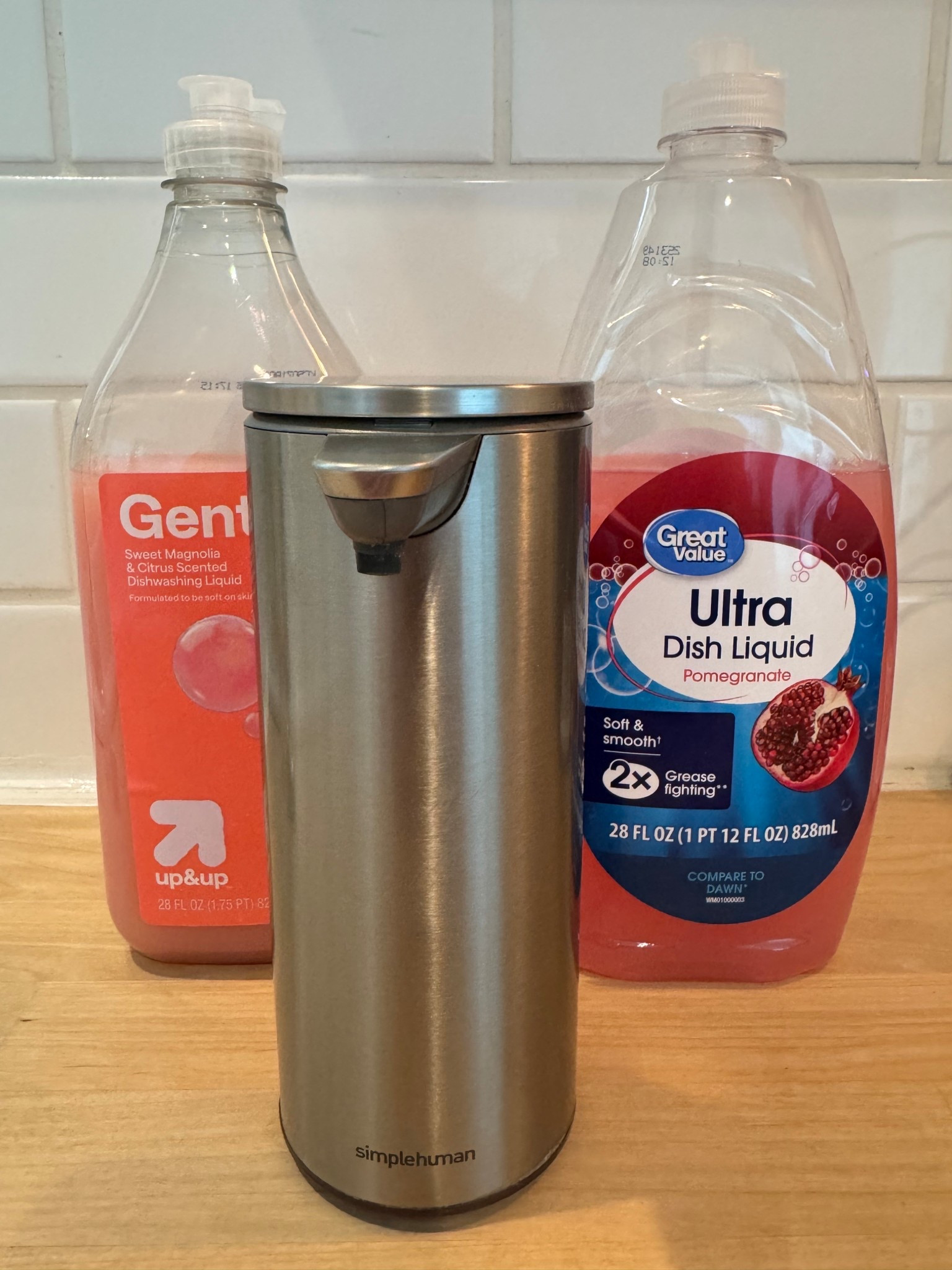 A couple of Christmases ago, my aunt gifted me this automatic soap dispenser. I would never have purchased it for myself, but now I can’t live without it. 

I LOVED it combined with the good pink Dawn soap, but they changed the formula, so I’ve been on a hunt for a replacement ever since. 

Between these, too, the Target brand has better consistency. It’s pretty close to what I am looking to replace. Still working on it, though  

#LTKHome