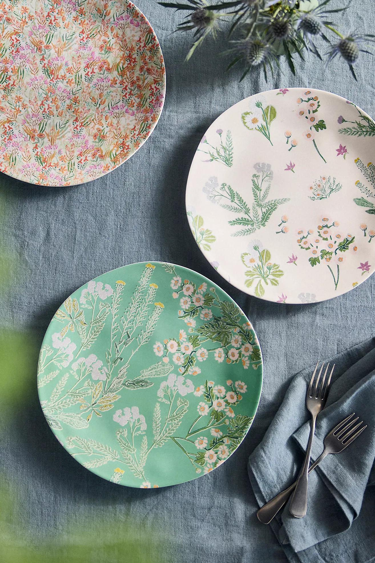 Lulie Wallace Melamine Plates, Set of 3 Floral | Anthropologie (US)