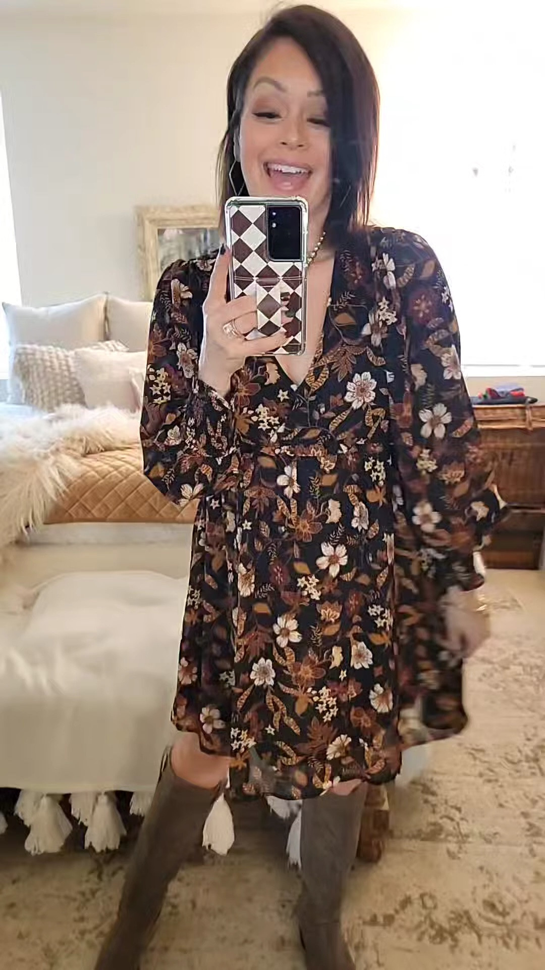 The perfect dress! Lined! Pull over style. I am wearing a size small.

WHEN SHOPPING VICI COLLECTION USE MY DISCOUNT CODE: ALI30

Boots are comfortable & run tts
#thanksgivingoutfit
#holidayoutfit

#LTKShoeCrush #LTKHoliday #LTKCyberWeek #LTKSeasonal