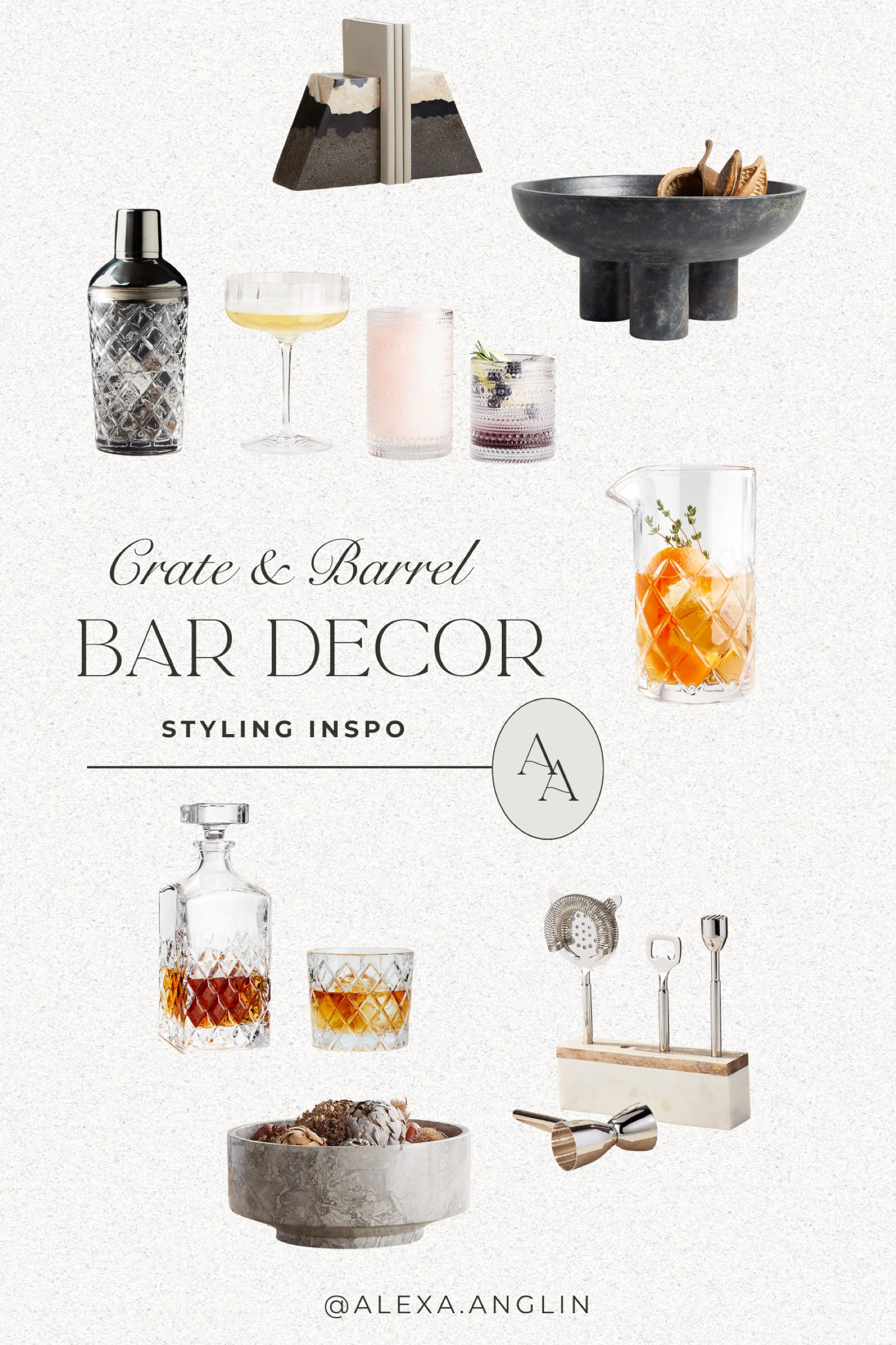 Bar Decor from Crate & Barrel— things we used to style the bar in our house! 

Shelf styling // wet bar // home bar decor 

#LTKparties #LTKhome #LTKfindsunder100