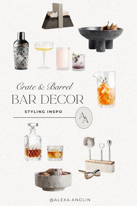Bar Decor from Crate & Barrel— things we used to style the bar in our house! 

Shelf styling // wet bar // home bar decor 

#LTKparties #LTKhome #LTKfindsunder100