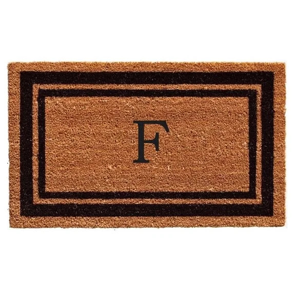 Calloway Mills Black Border 18" x 30" Monogram Outdoor Doormat (Letter F) | Walmart (US)