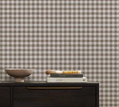 Bryce Check Wallpaper | Pottery Barn (US)
