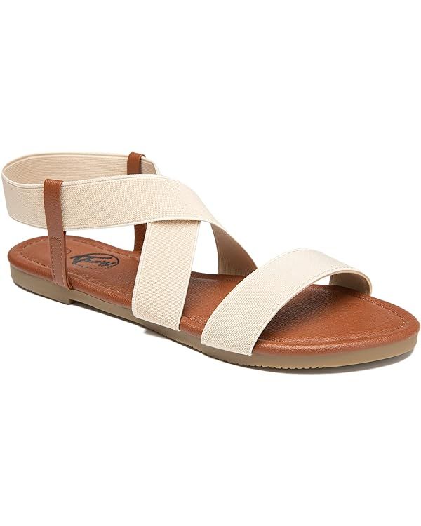 Trary Sandals Women, Womens Sandals, Flat Sandals for Women Dressy Summer, Women's Sandals, Elast... | Amazon (US)
