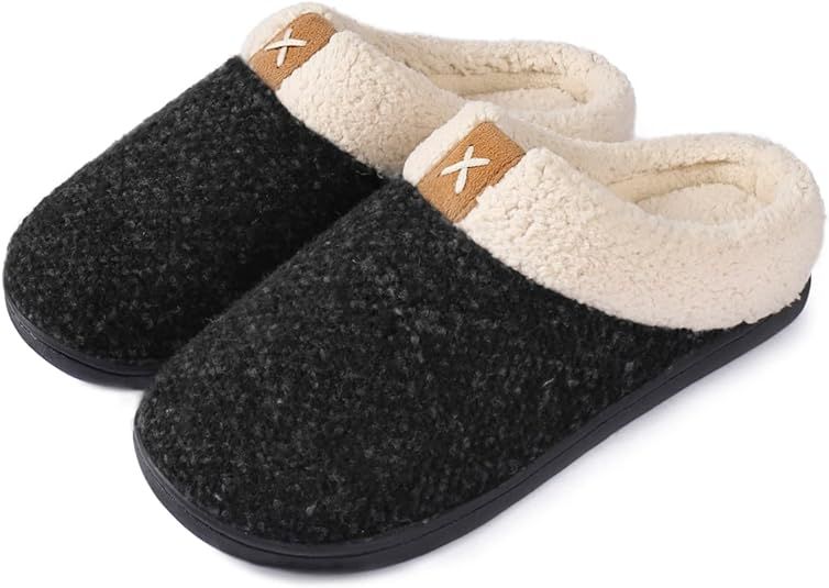 ULTRAIDEAS Mens Slip On Slippers, Sherpa Lined House Shoes with Memory Foam for Indoor Outdoor, M... | Amazon (US)