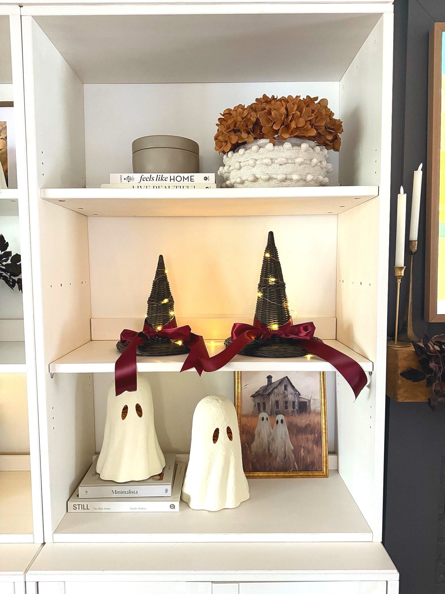 Halloween open shelf styling 

#LTKHome #LTKSeasonal #LTKHalloween