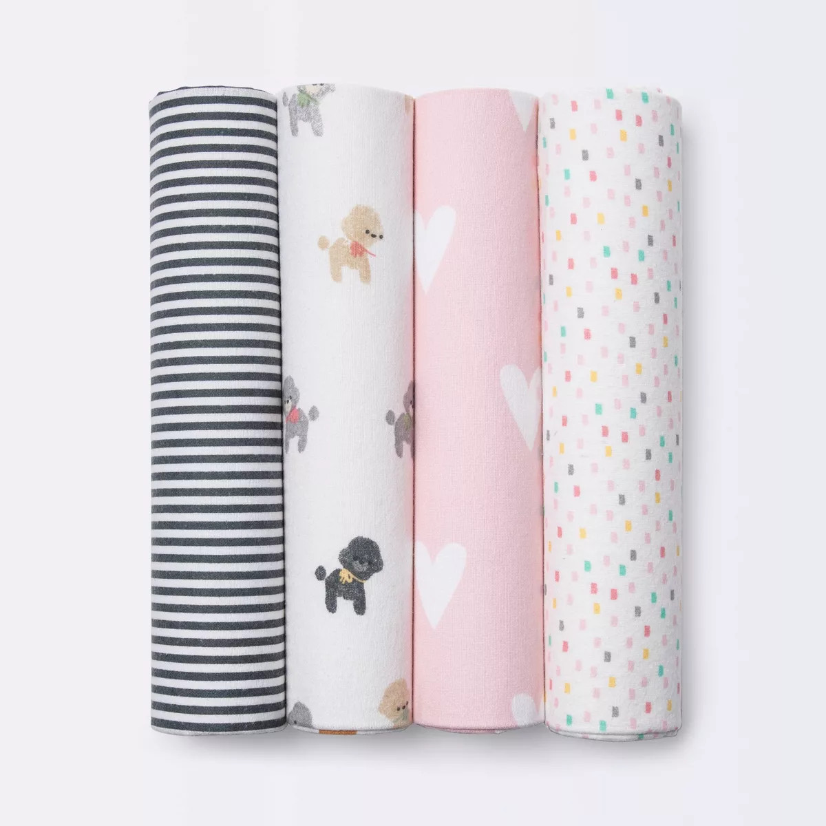 Flannel Baby Blankets Puppies - Cloud Island™ 4pk | Target