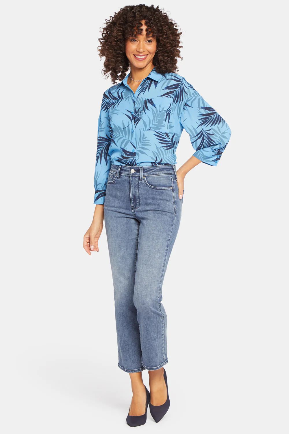 Marilyn Straight Ankle Jeans In Petite - Pristine | NYDJ