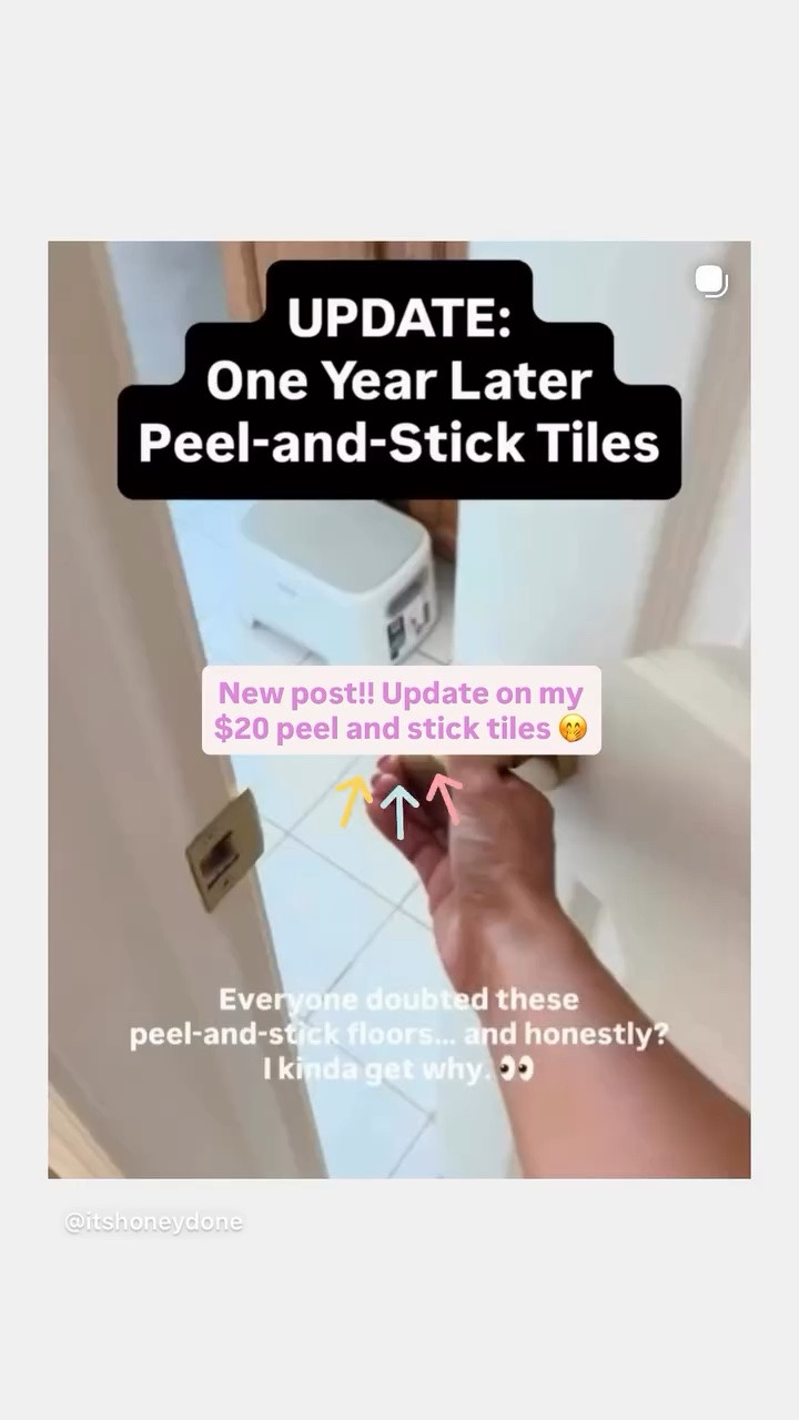 New post!! Update on my $20 peel and stick tiles 🤭