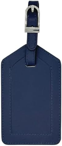 Navy Genuine Top Grain Leather Luggage Tag | Amazon (US)