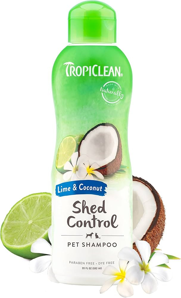 TropiClean Lime & Coconut Deshedding Dog Shampoo for Shedding Control | Natural Pet Shampoo Deriv... | Amazon (US)