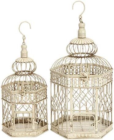 Deco 79 Metal Bird Cage, 21-Inch and 18-Inch, Set of 2 | Amazon (US)