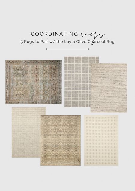Coordinating rugs with the LOLOI Layla Olive/Charcoal rug. 

Area rug, living room, bedroom

#LTKsalealert #LTKhome