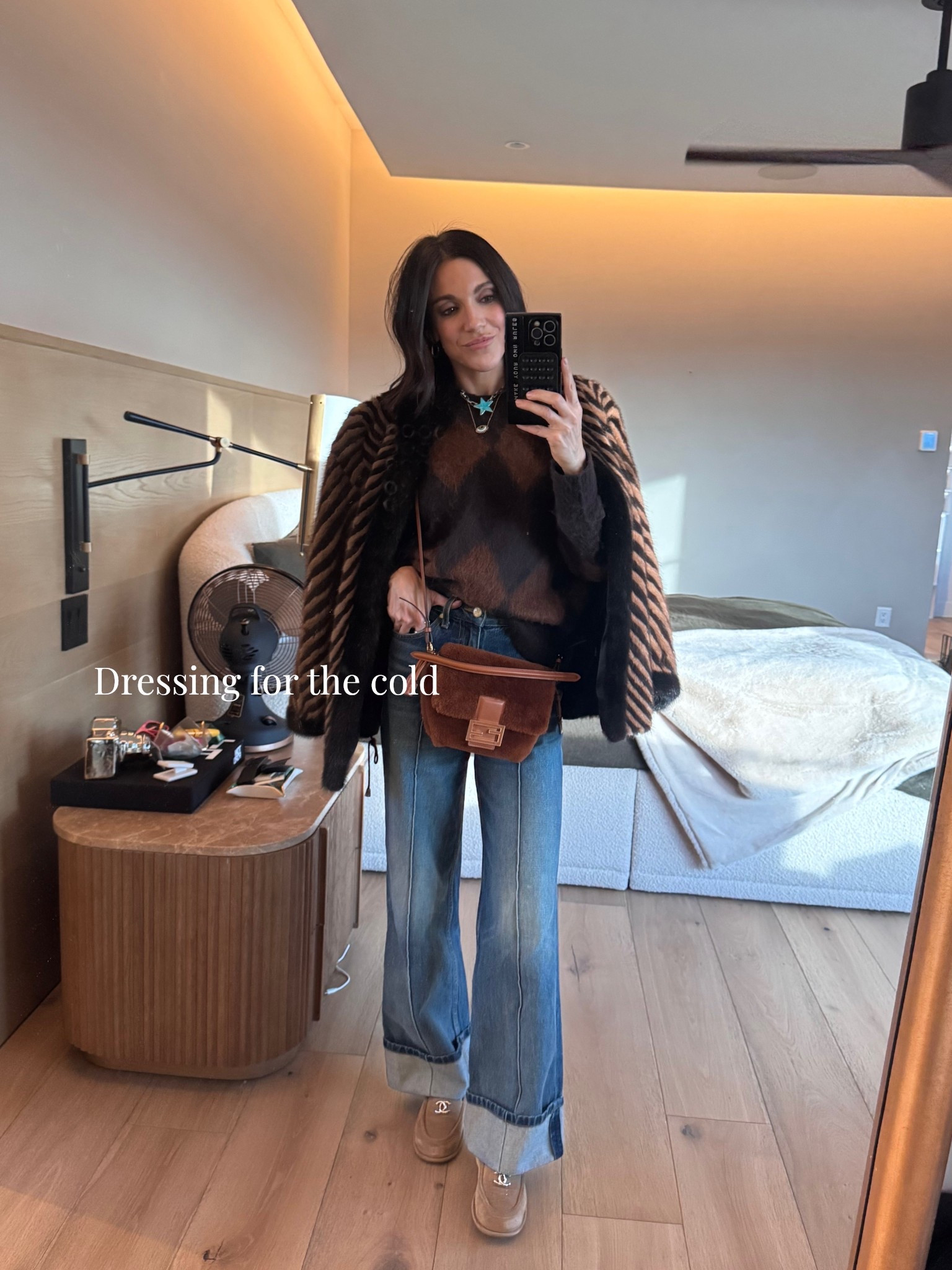 Dressing for the cold! 

Not sure about y’all but sometimes it’s hard for me to find an outfit of the day for  cold weather days… 

I have been wearing this cozy brown argyle sweater on repeat! It’s also on major sale!! Today I paired it with these jeans I bought a few years ago, but I found them and linked them here! They’re very limited in quantity, so don’t sleep on these. 

My coat is vintage, but I linked a few brown faux fur coats that I’m obsessed with. I also linked some faux fur bags that have a similar vibe as mine! 

#LTKSeasonal #LTKootd #LTKSaleAlert