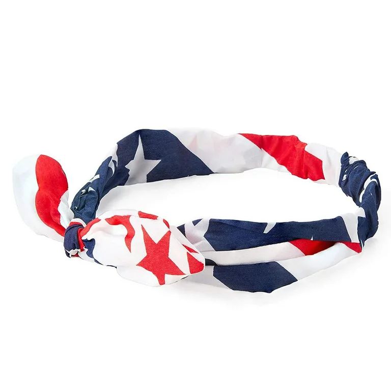 12 Pack Patriotic Hair Accessories USA Flag Headbands, Bandana, Red, White, and Blue - Walmart.co... | Walmart (US)