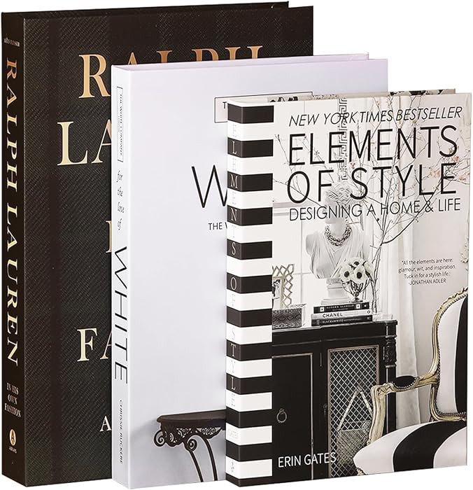 Aesthetic Decorative Books,Set of 3 Faux Book for Coffee Table Decor | Amazon (US)